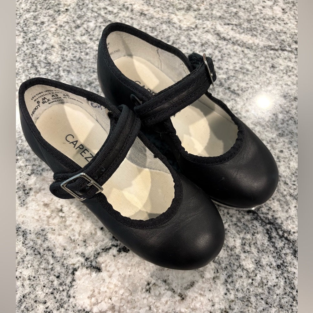 Capezio Black Kid/Toddler Mary Jane Tap Shoes - Picture 2 of 4